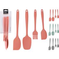 Kuchynské pomôcky KITCHEN TOOLS SET - koralová/sivá, Basics