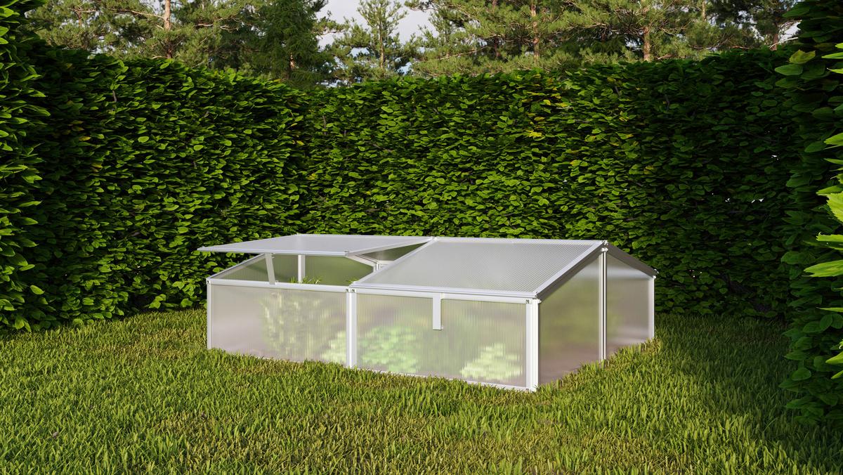 Frühbeetkasten Gaia Aluminium Ca. 102,3x38,9x120,5 Cm - Alufarben, Basics, Metall (102,3/38,9/120,5cm)