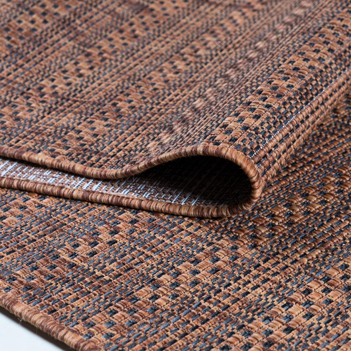 Outdoorteppich Zagora - Schwarz/Braun, Basics, Textil (160/230cm) - Novel