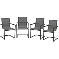 Gartenstuhl Sophia - Anthrazit/Grau, Basics, Kunststoff/Metall (50/56/90cm) - Gardenson