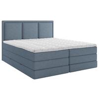 Boxspringbett mit Topper 160x200 cm Swing II K - Dunkelblau, Design, Textil (160/200cm) - MID.YOU