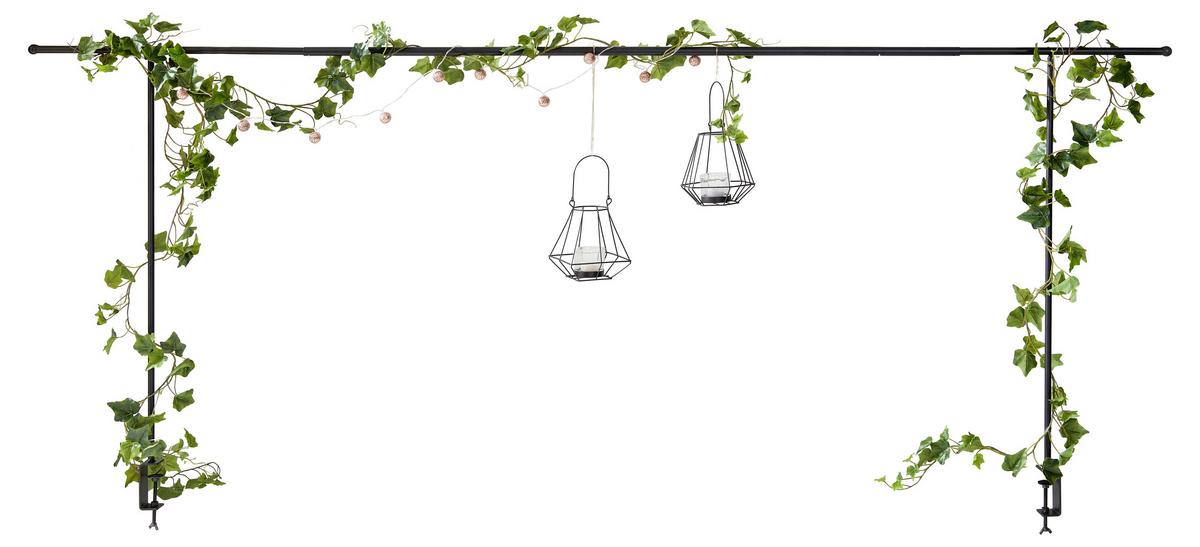DEKORAČNÁ KONŠTRUKCIA NA STÔL RACK - čierna, Modern, kov (90/140cm) - Modern Living