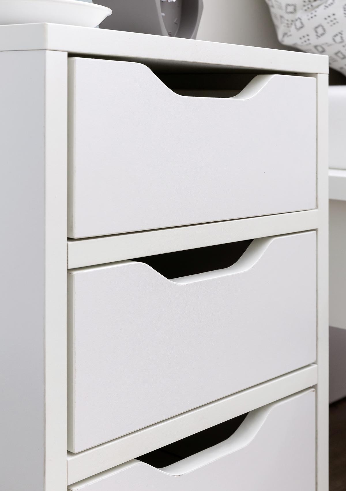 Noční stolek Nachtkästchen š: 31 cm bílý - bílá, Moderní, kompozitní dřevo (31/49/31cm) - MID.YOU