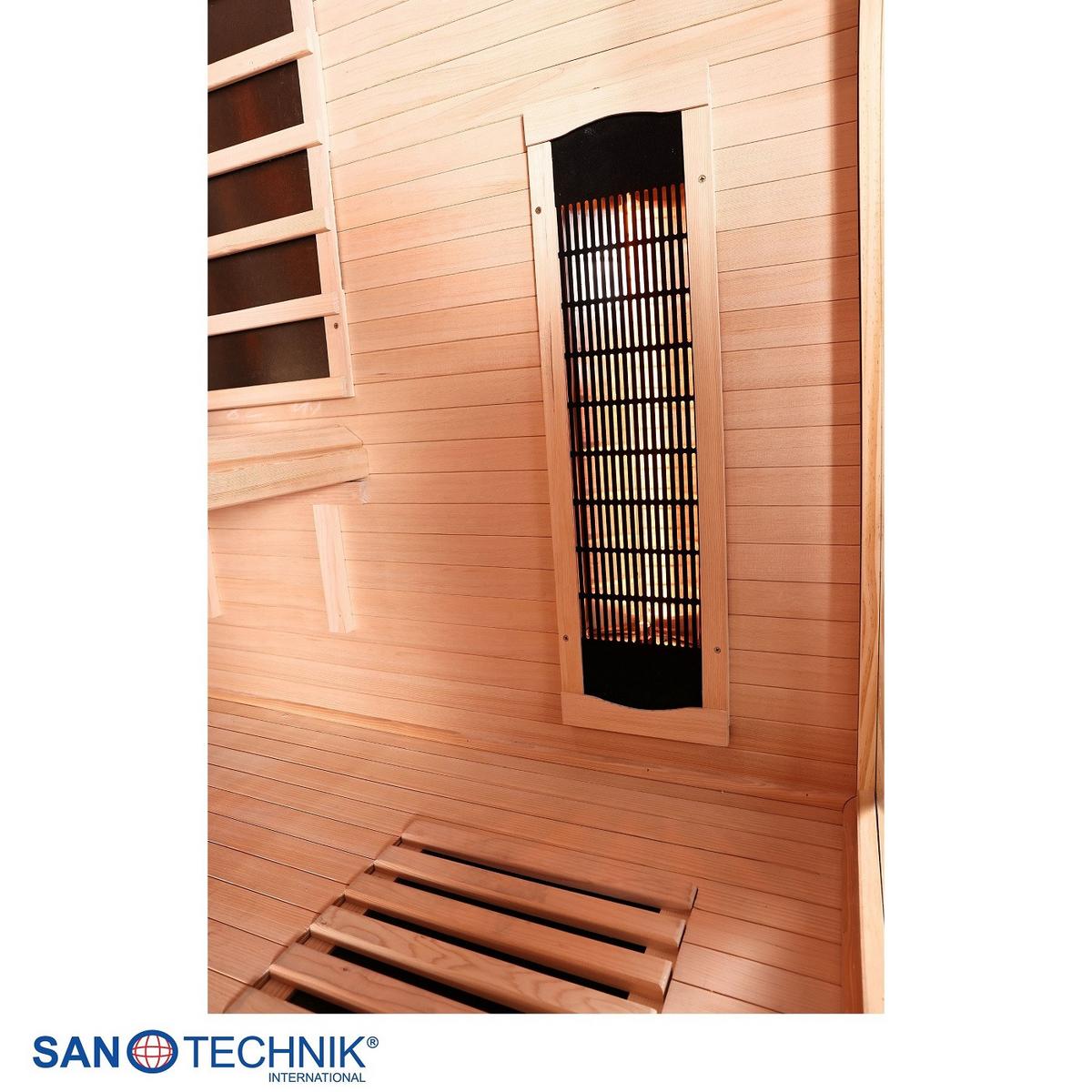 Infrarotkabine 3 Personen LBH: 150x120x200 - Naturfarben, KONVENTIONELL, Holz (150/120/200cm) - Sanotechnik