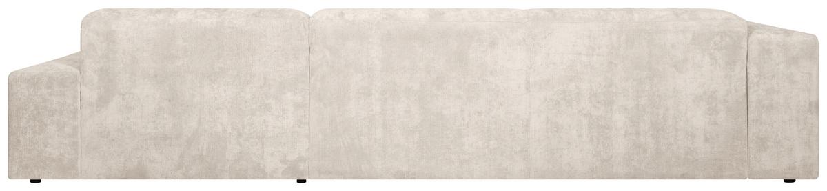 Ecksofa Hannah Creme 343x170 Cm - Creme/Schwarz, Design, Textil (343/170cm) - MID.YOU