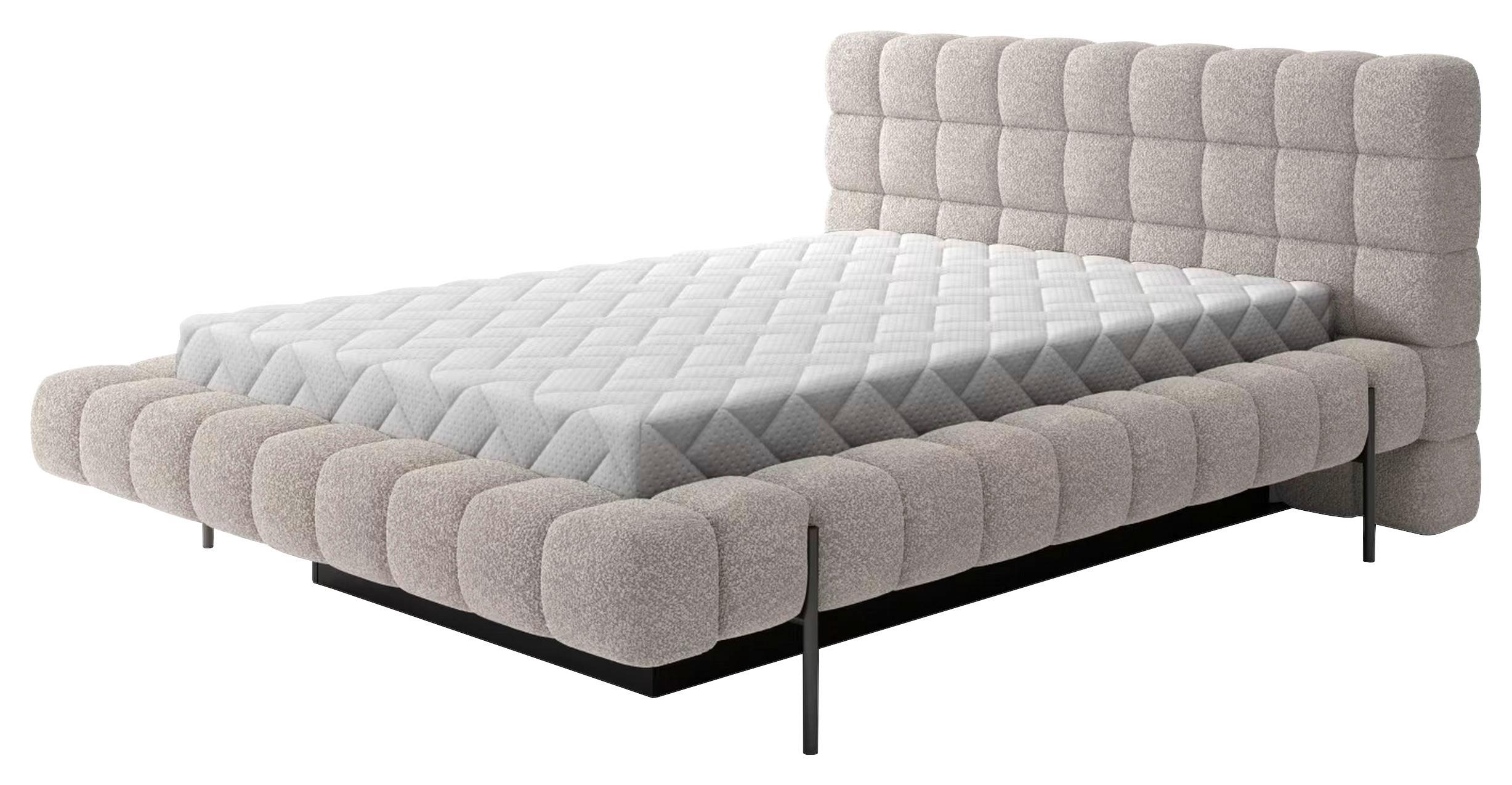 Polsterbett Magenta Beige Lf: 180x200 Cm - Schwarzbraun/Beige, MODERN, Holz (180/200cm) - MID.YOU