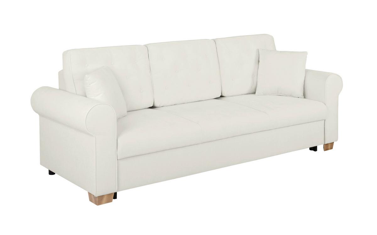 Schlafsofa Arles, Hellgrau 80 B: 240 Cm - Buchefarben/Hellgrau, Design, Textil (240/94/98cm) - MID.YOU
