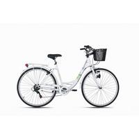 Citybike 28'' mit Korb DaCapo Papilio weiß/lila - Weiß, LIFESTYLE, Metall (25/140/60cm)