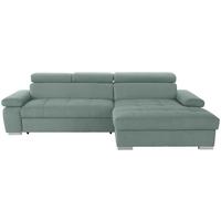 Ecksofa Mit Bettkasten Perry Grün 292x183 Cm - Silberfarben/Grün, Design, Textil (292/183cm) - Livetastic