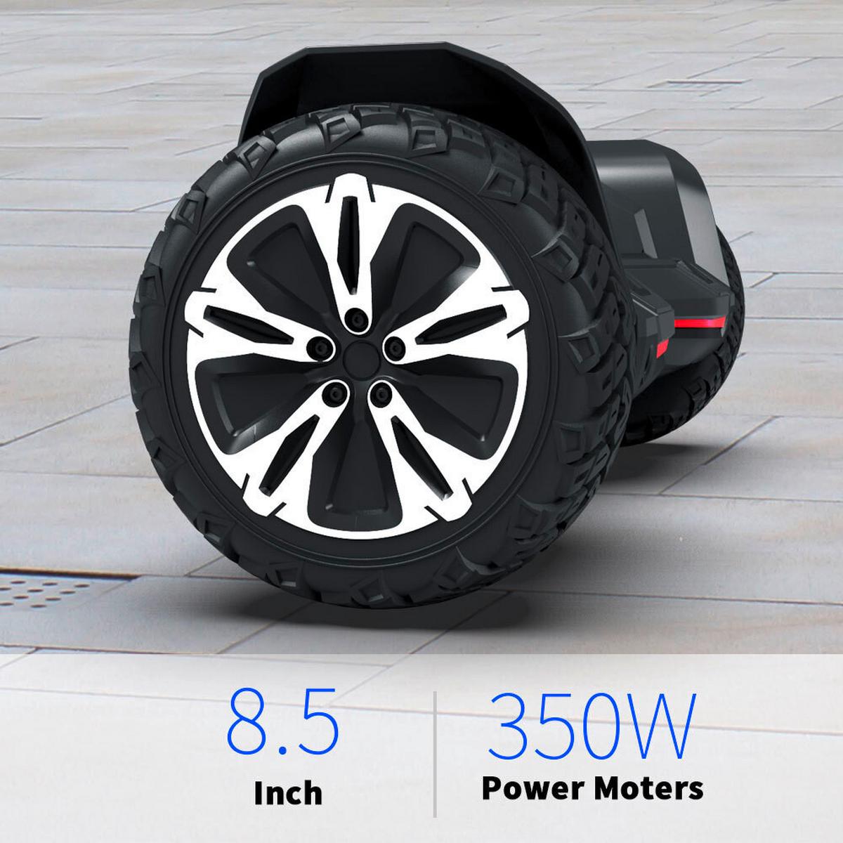 Self-balancing Scooter Warrior Offroad L: 63 Cm, Led-Lichter - Schwarz, Basics, Kunststoff/Metall (63/23,5/23,5cm)