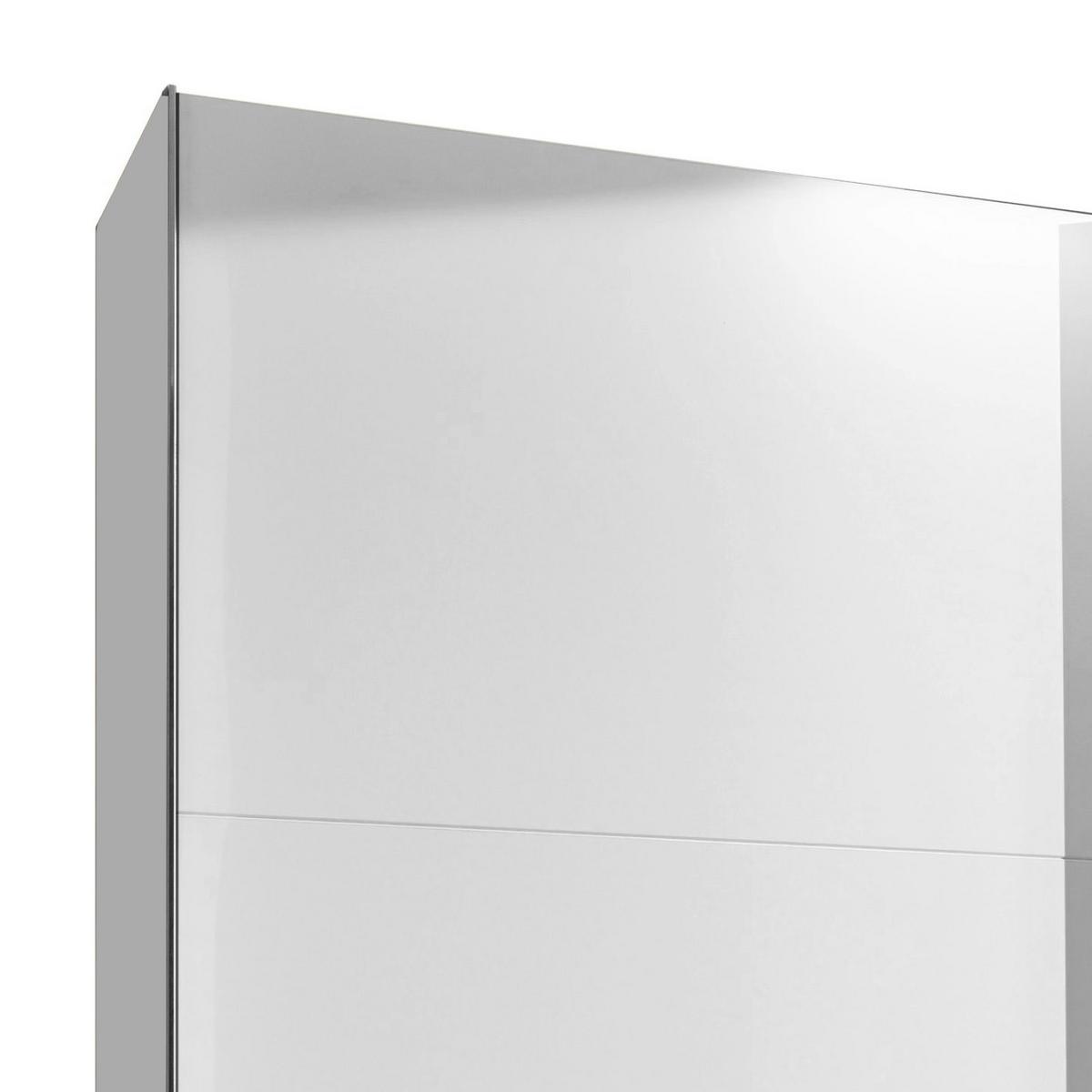 Schwebetürenschrank Mit Laden 250cm Level 36a, Weiß - Weiß, MODERN, Holzwerkstoff (250/216/65cm) - MID.YOU
