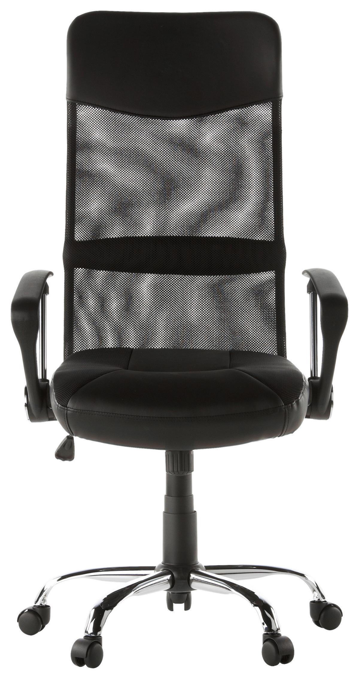 Drehstuhl Arton 20 Schwarz - Chromfarben/Schwarz, MODERN, Kunststoff/Textil (60/122/52cm) - MID.YOU