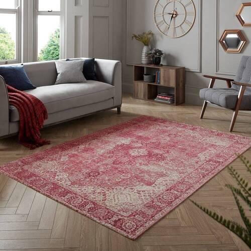 Vintage-Teppich Antique Rosa B: 120 cm - Rosa, Basics, Textil (120/170cm)