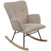 Schaukelstuhl Viktor Braun B: 62 cm - Naturfarben/Braun, Basics, Holz/Textil (62/90/52cm) - P & B