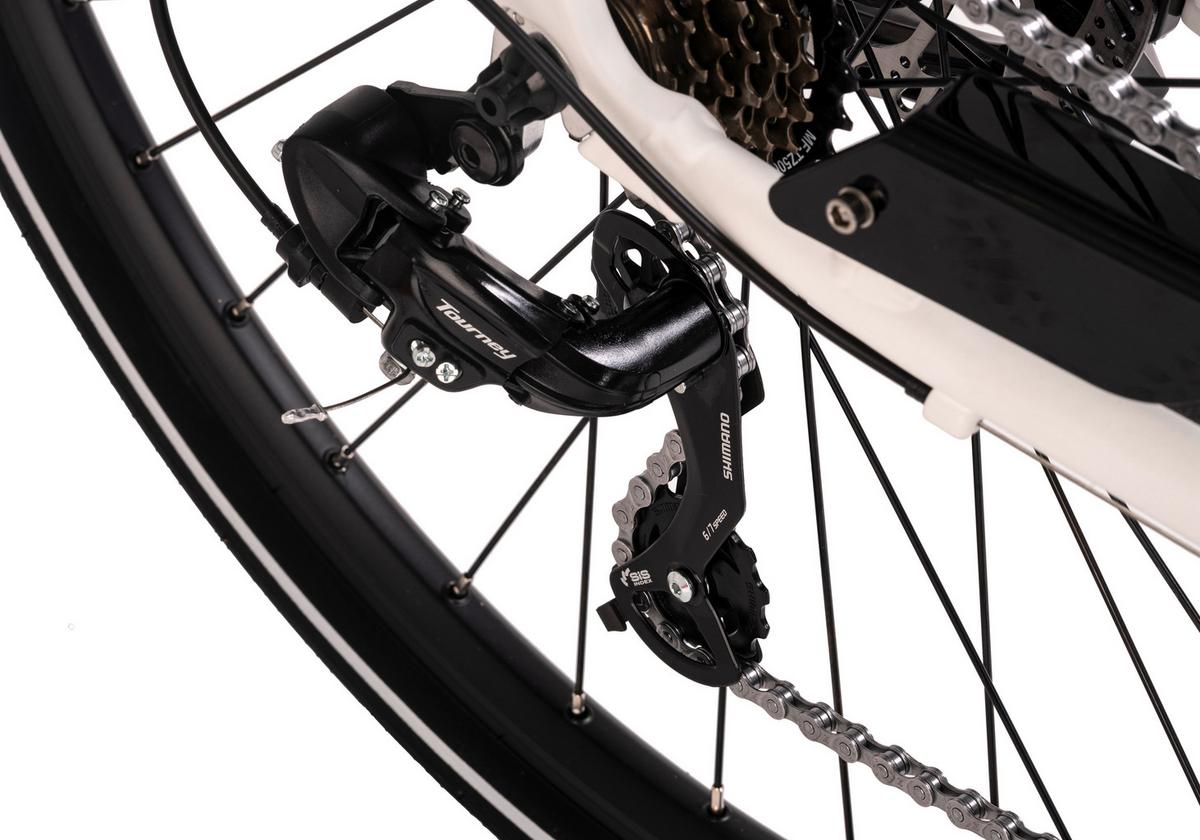 E-Bike City Damen 151e 28 Zoll, 80 km, 65 Nm - Weiß, Basics, Metall (180/70/100cm)