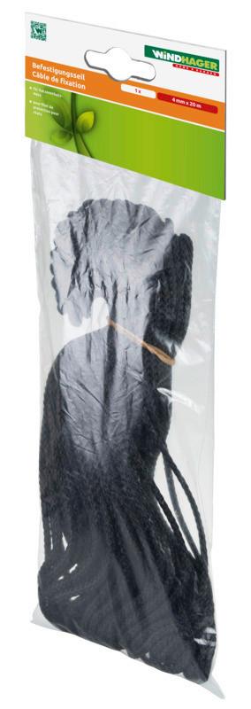 Vielzweckseil Befestigungsseil für - Schwarz, Basics (2000cm) - Windhager
