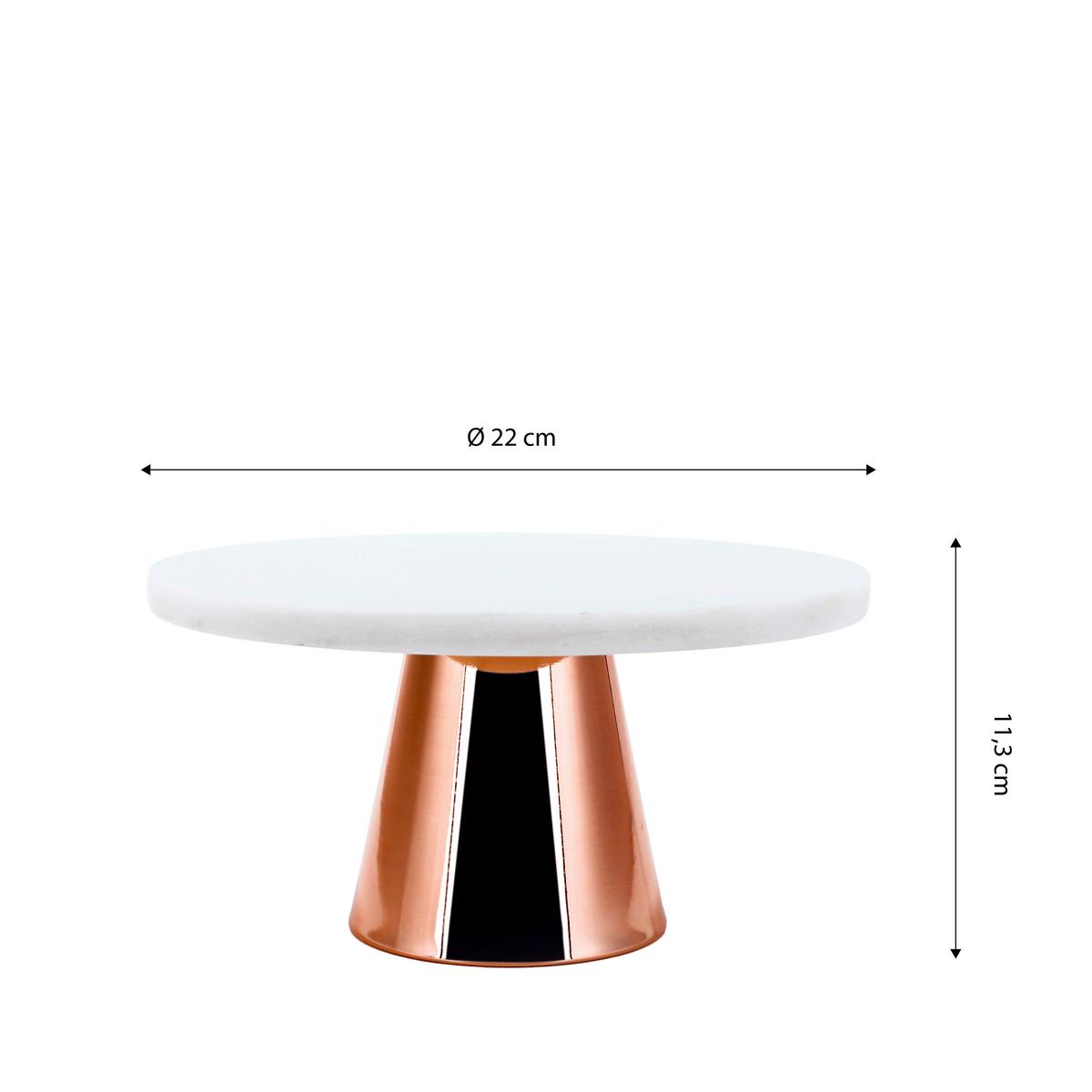 Tortenplatte Ew-Tp-2202k - Kupferfarben, Basics, Stein/Metall (22cm) - Echtwerk