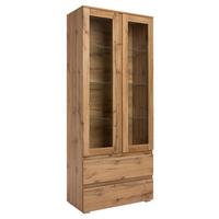 Vitrine Image 50 Eichefarben - Eichefarben/Silberfarben, KONVENTIONELL, Glas/Holzwerkstoff (80/191/40cm) - MID.YOU