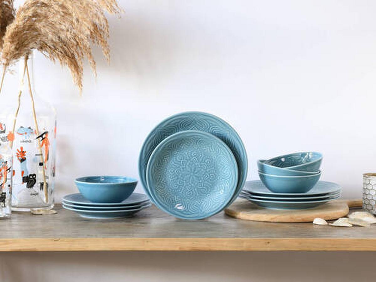 Tafelservice 21623 Orient Mandala - Hellblau, Trend, Keramik - Creatable