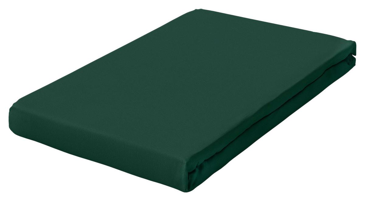 Boxspring-spannleintuch Pure Boxspring - Dunkelgrün, Basics, Textil (90-100/190-220cm) - Schlafgut