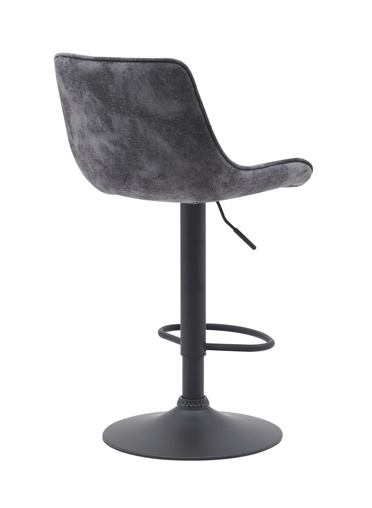 BARHOCKER-SET SABINE II H 2ER-SET - Anthrazit/Schwarz, MODERN, Textil/Metall (46/86-108/54cm) - P & B