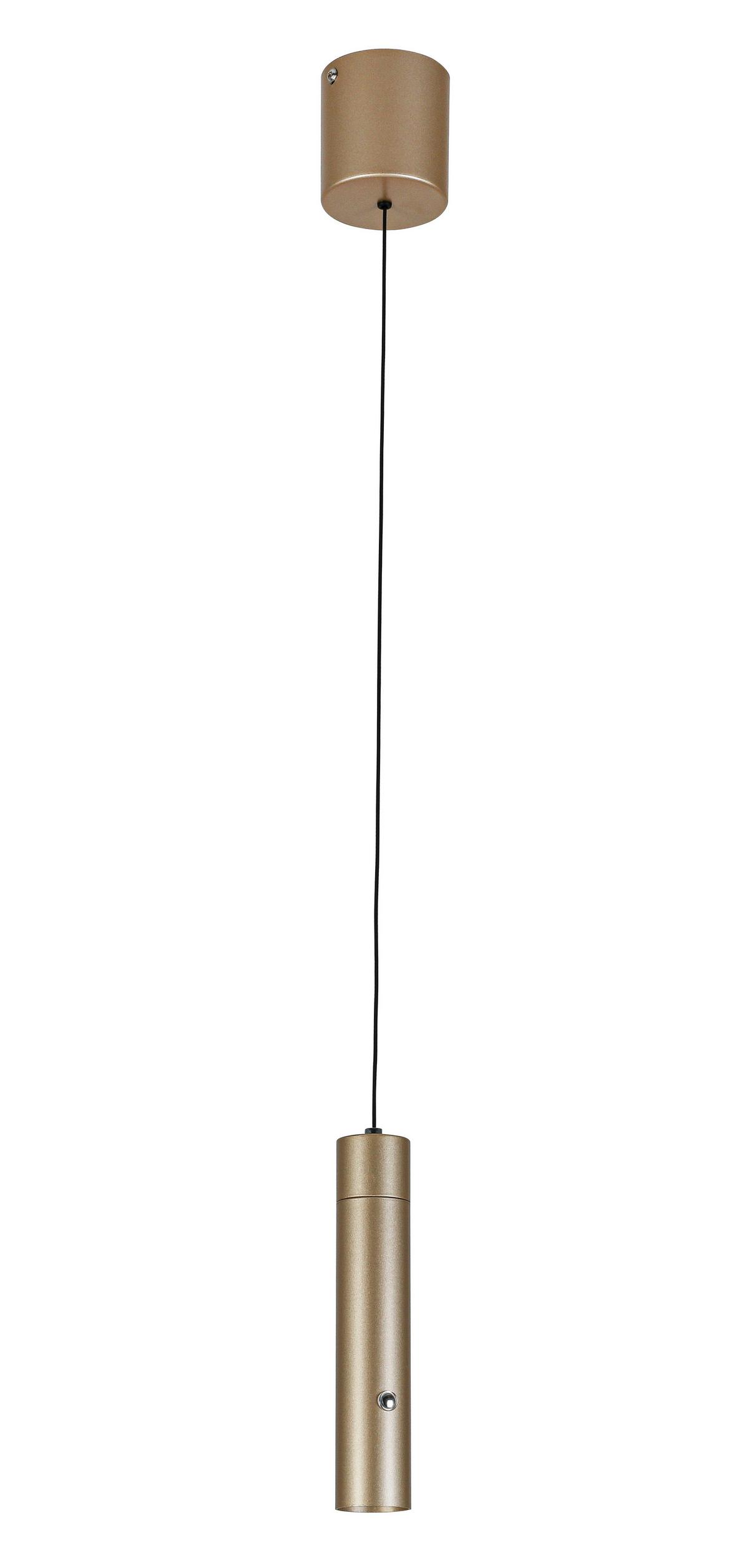 ZÁVĚSNÉ SVÍTIDLO SUSO - cappuccino, Moderní, kov/plast (3,8/3,8/150cm) - Mömax