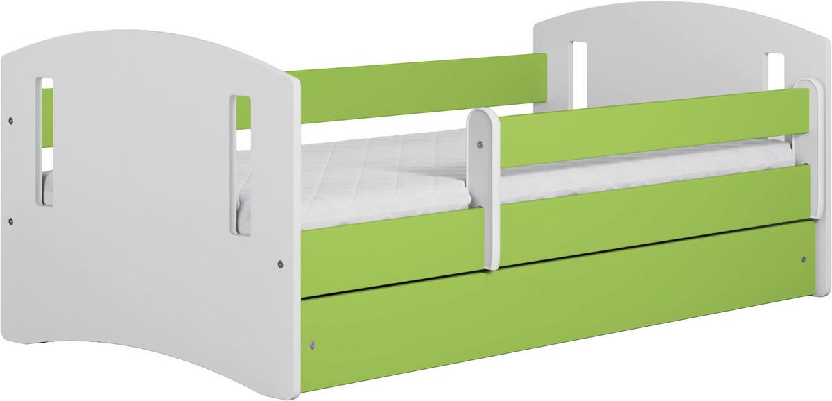 KINDER-/JUNIORBETT Classic Grün/Weiß 80x180cm - Birkefarben/Weiß, MODERN, Holz/Holzwerkstoff (80/180cm) - MID.YOU