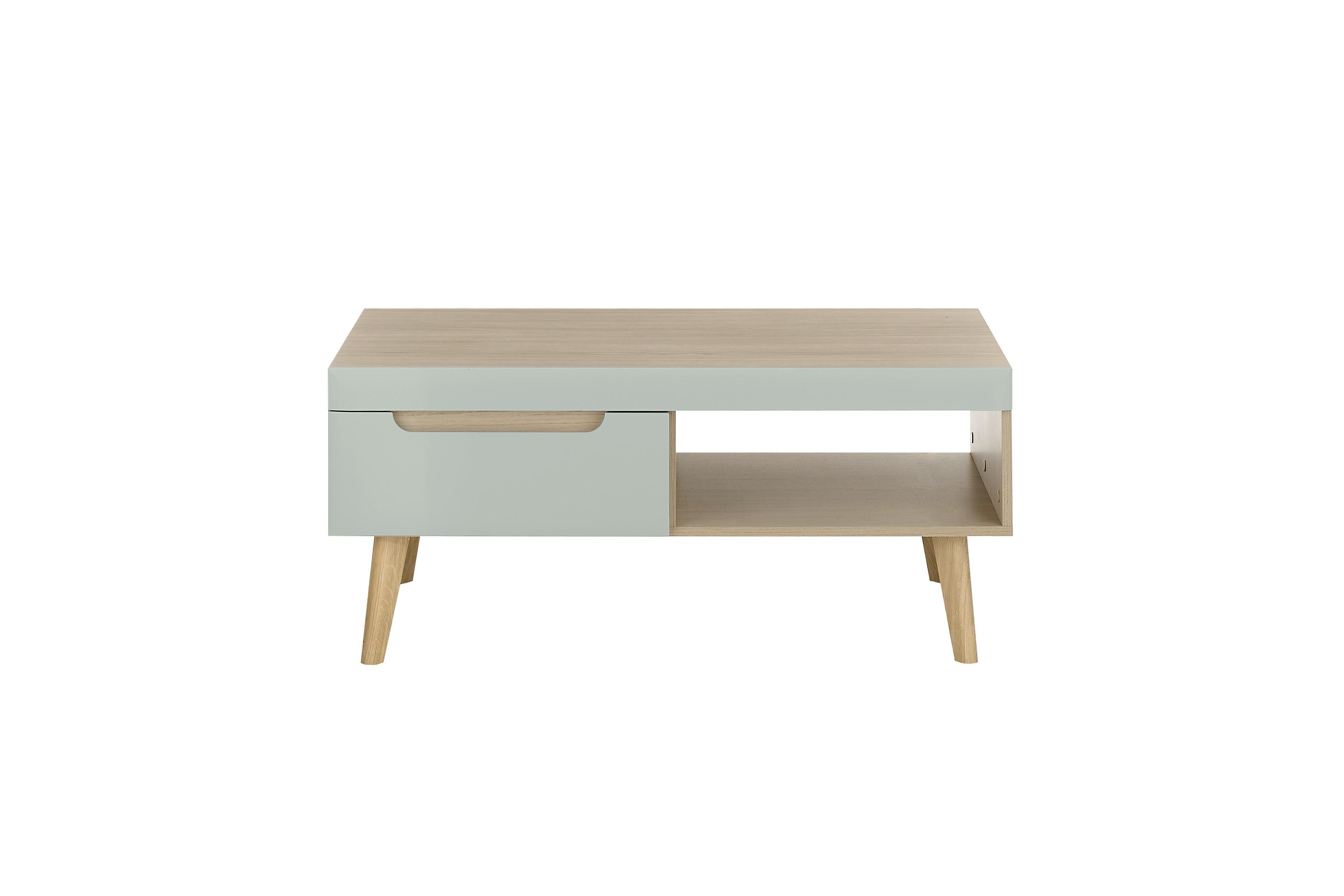 Couchtisch Svante Torge Grün/eichefarben B: 107 Cm - Eichefarben/Grün, Design, Holzwerkstoff (107/46/67cm) - MID.YOU