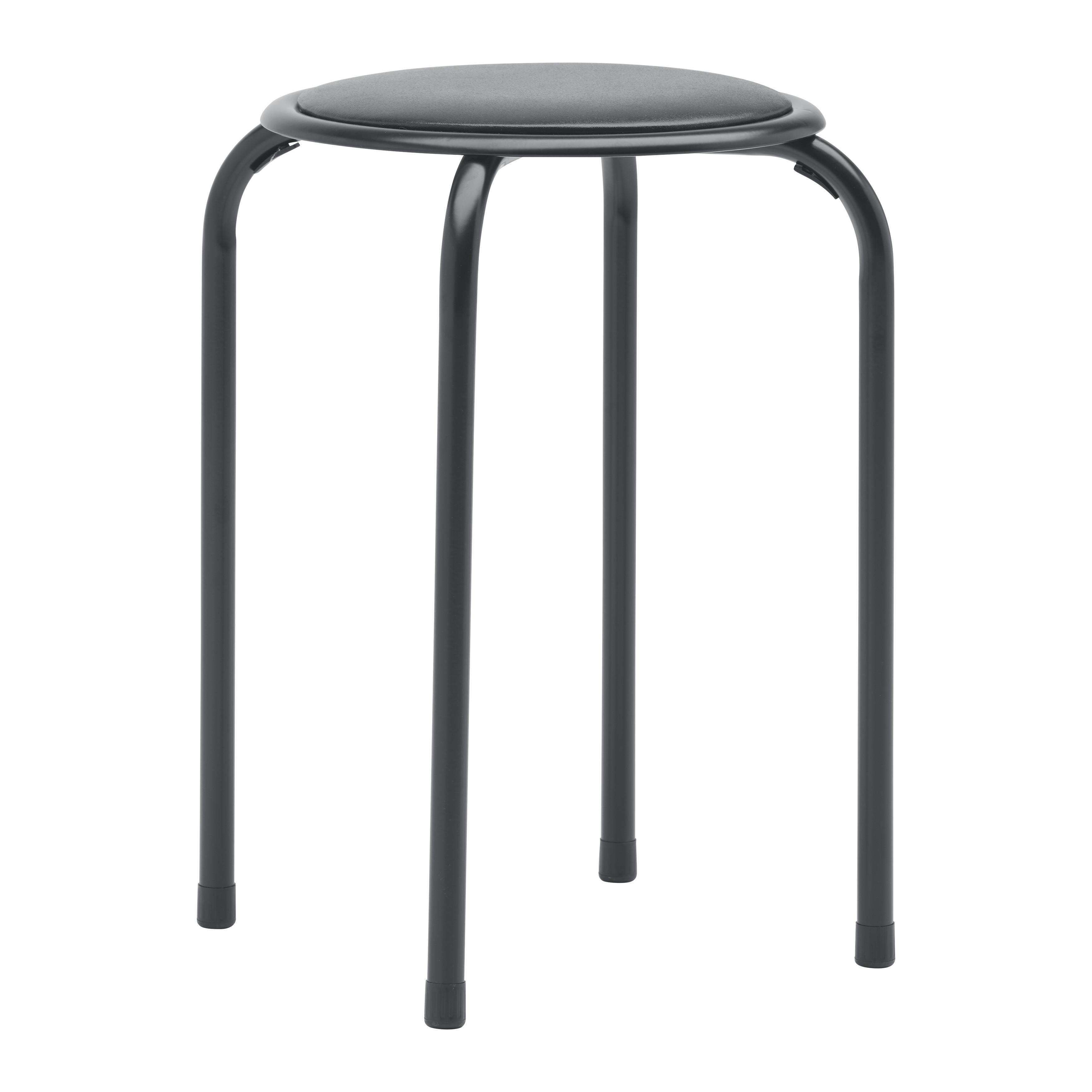 STOHOVATELNÁ STOLIČKA RAKI II - černá, Konvenční, kov/textil (30/45cm) - Mömax