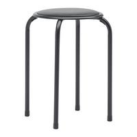 STOHOVATELNÁ STOLIČKA RAKI II - černá, Konvenční, kov/textil (30/45cm) - Mömax