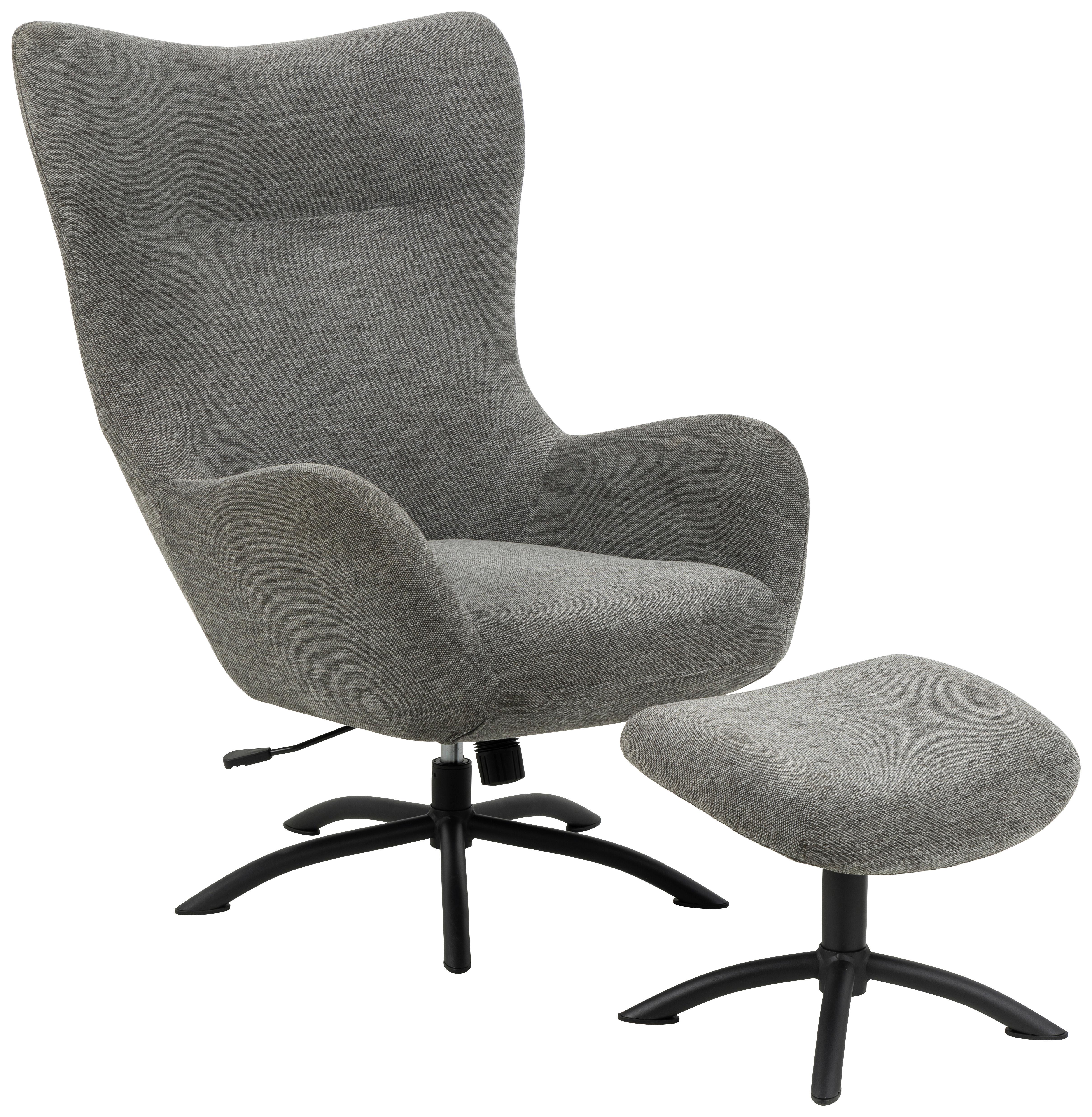 Sesselset Talgarth - Anthrazit/Schwarz, Design, Textil (76/105/86cm) - MID.YOU