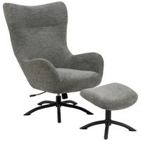 Sesselset Talgarth - Anthrazit/Schwarz, Design, Textil (76/105/86cm) - MID.YOU