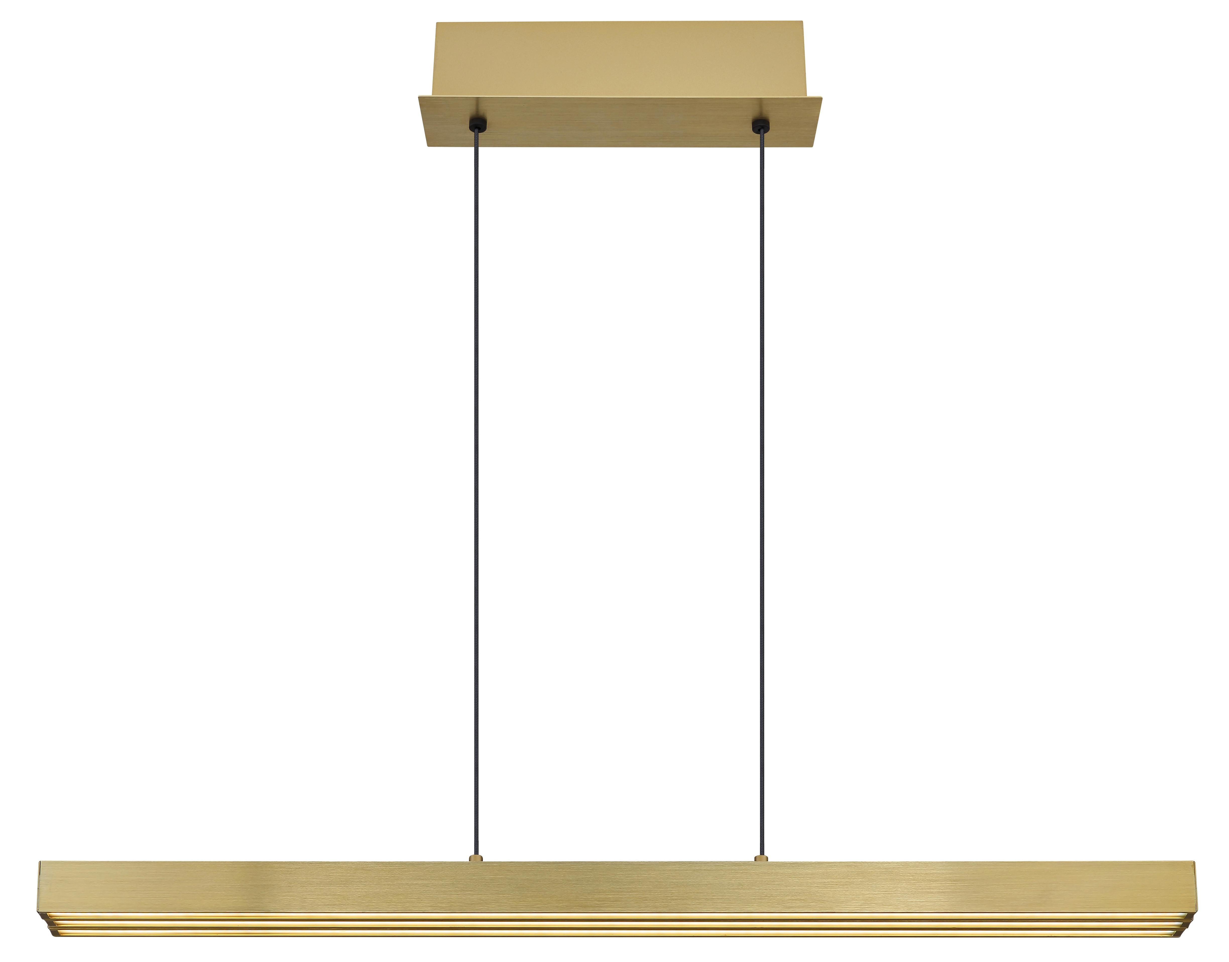 Hochvoltleuchte ca. 150x7,5x150 cm, 230V - Messingfarben/Opal, Design, Kunststoff/Metall (150/7,5/150cm) - Globo