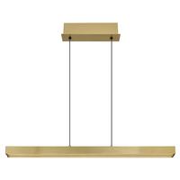Hochvoltleuchte ca. 150x7,5x150 cm, 230V - Messingfarben/Opal, Design, Kunststoff/Metall (150/7,5/150cm) - Globo