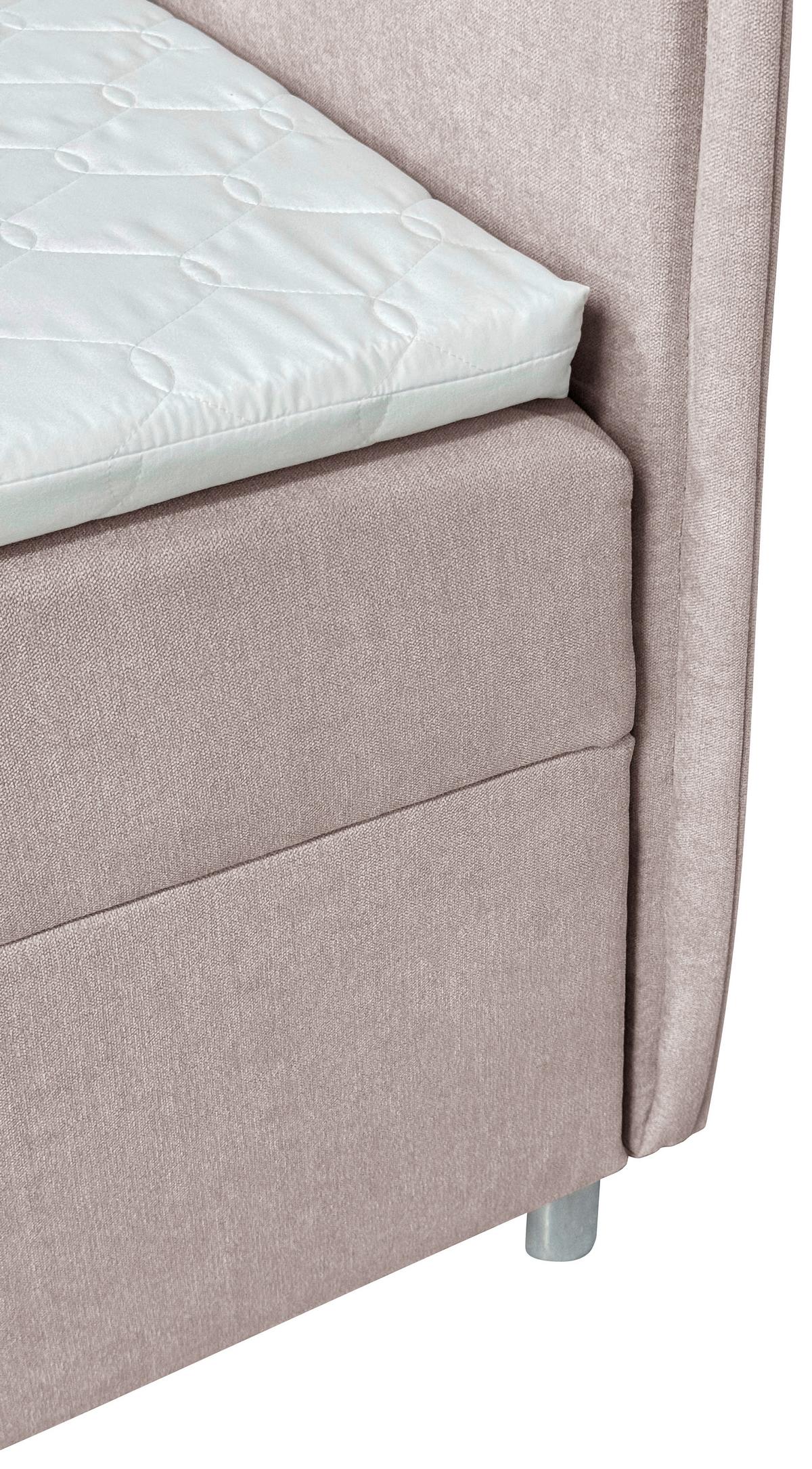 Boxbett Levie Mit Bettkasten Dunkelgrau 180x200 Cm - Dunkelgrau/Silberfarben, Basics, Textil (180/200cm) - MID.YOU