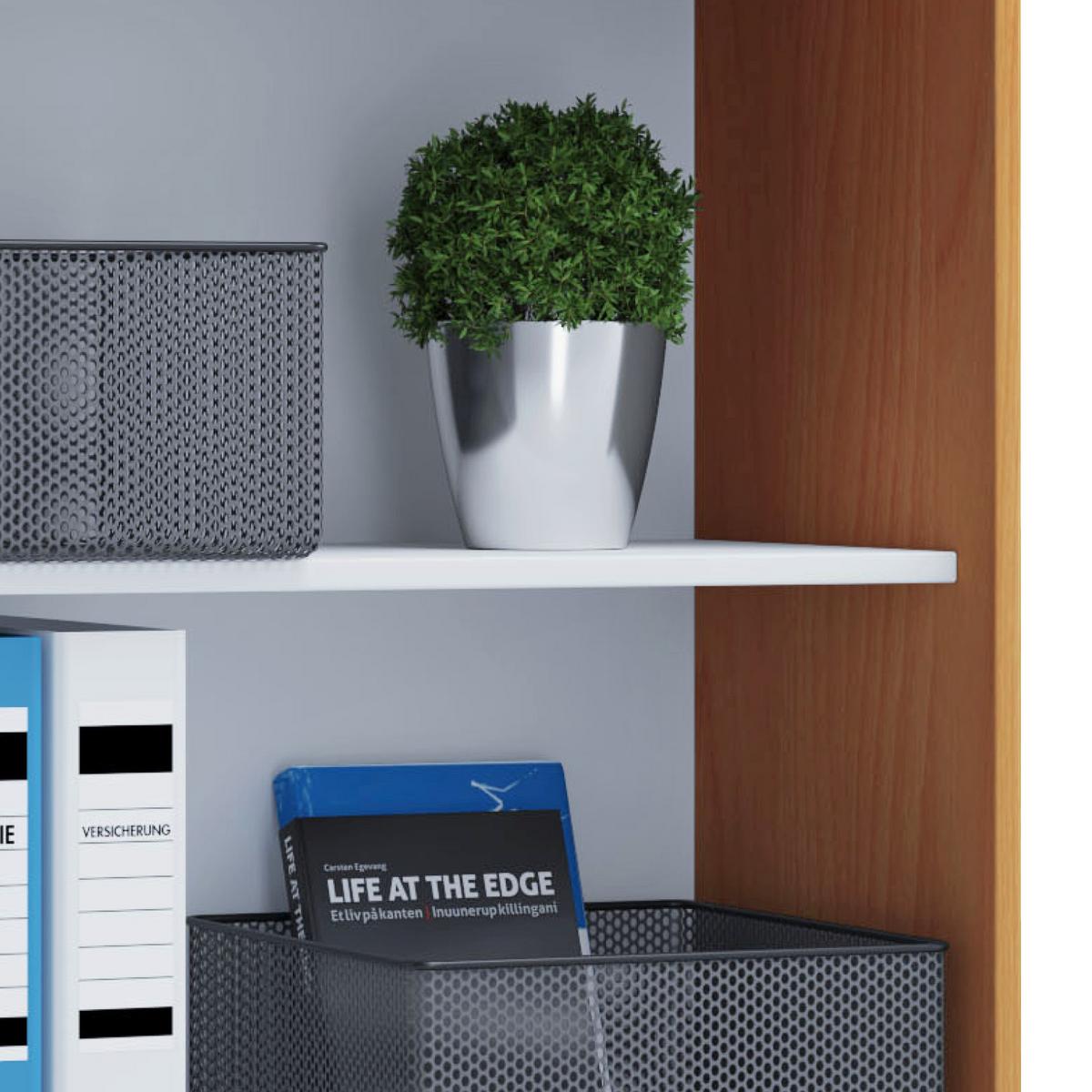 Aktenregal Lona XXL Buche Dekor B: 70 cm - Buchefarben/Schwarz, Basics, Holzwerkstoff (70/178/37cm) - MID.YOU