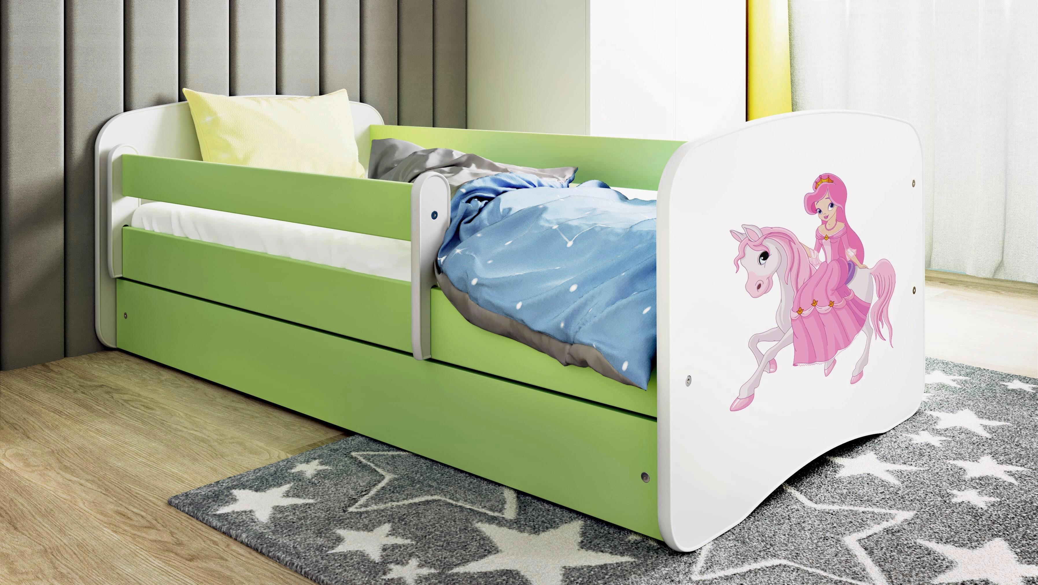 Kinder-/Juniorbett Babydreams inkl. Matratze 80x160 - Birkefarben/Weiß, MODERN, Holz/Holzwerkstoff (80/160cm) - MID.YOU