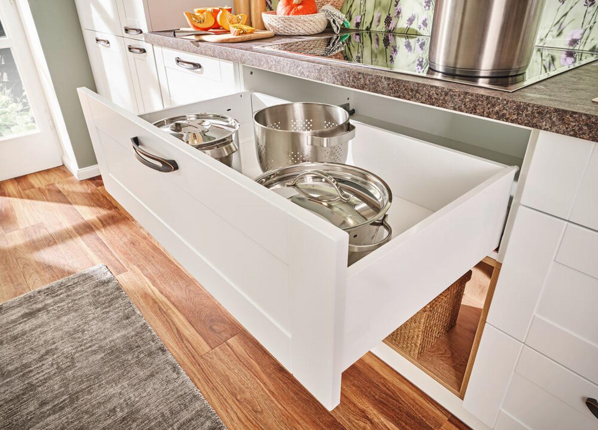 Einbauküche Pn 435 Frei Planbar Modernes Design - Eichefarben/Weiß, Holzwerkstoff - Pino