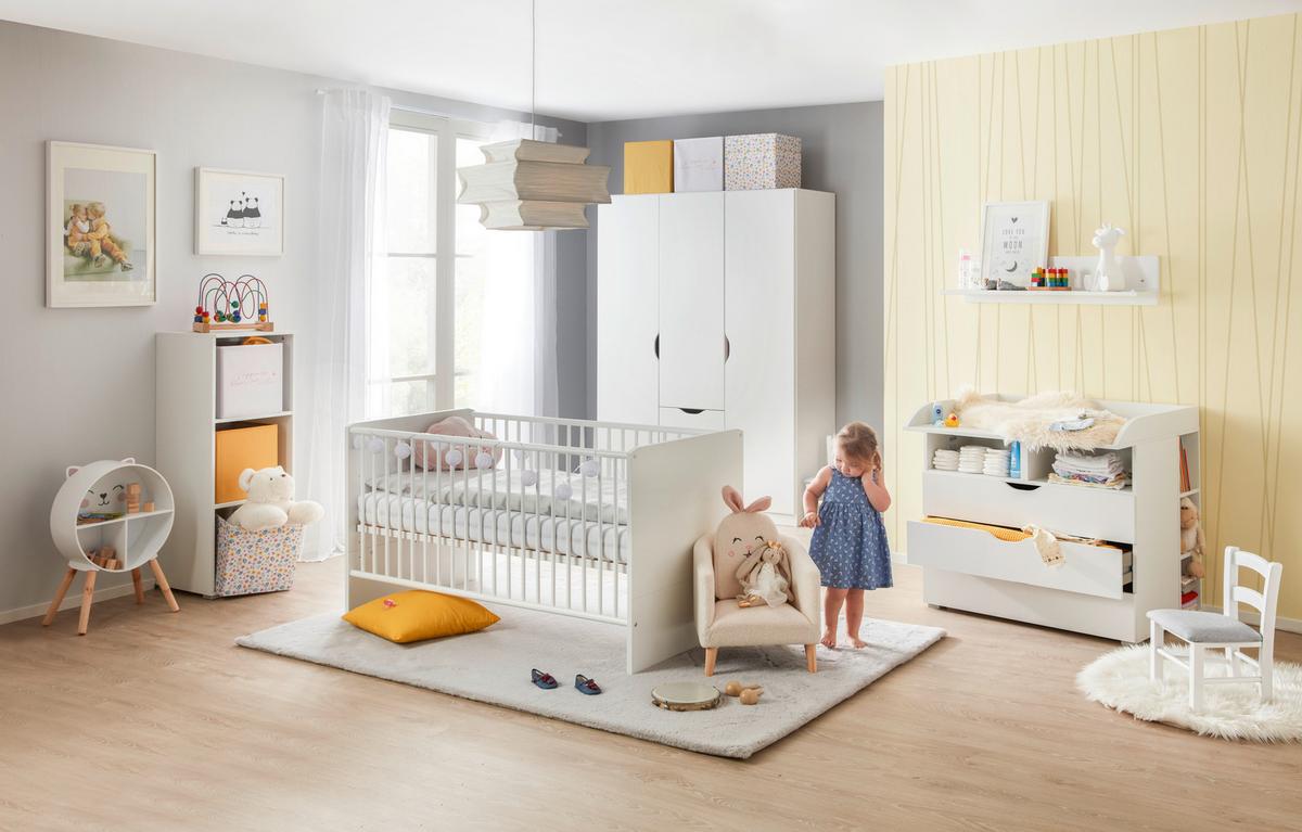 POSTÝLKA S PŘÍČKAMI WHITE - bílá, kompozitní dřevo (70/140cm)