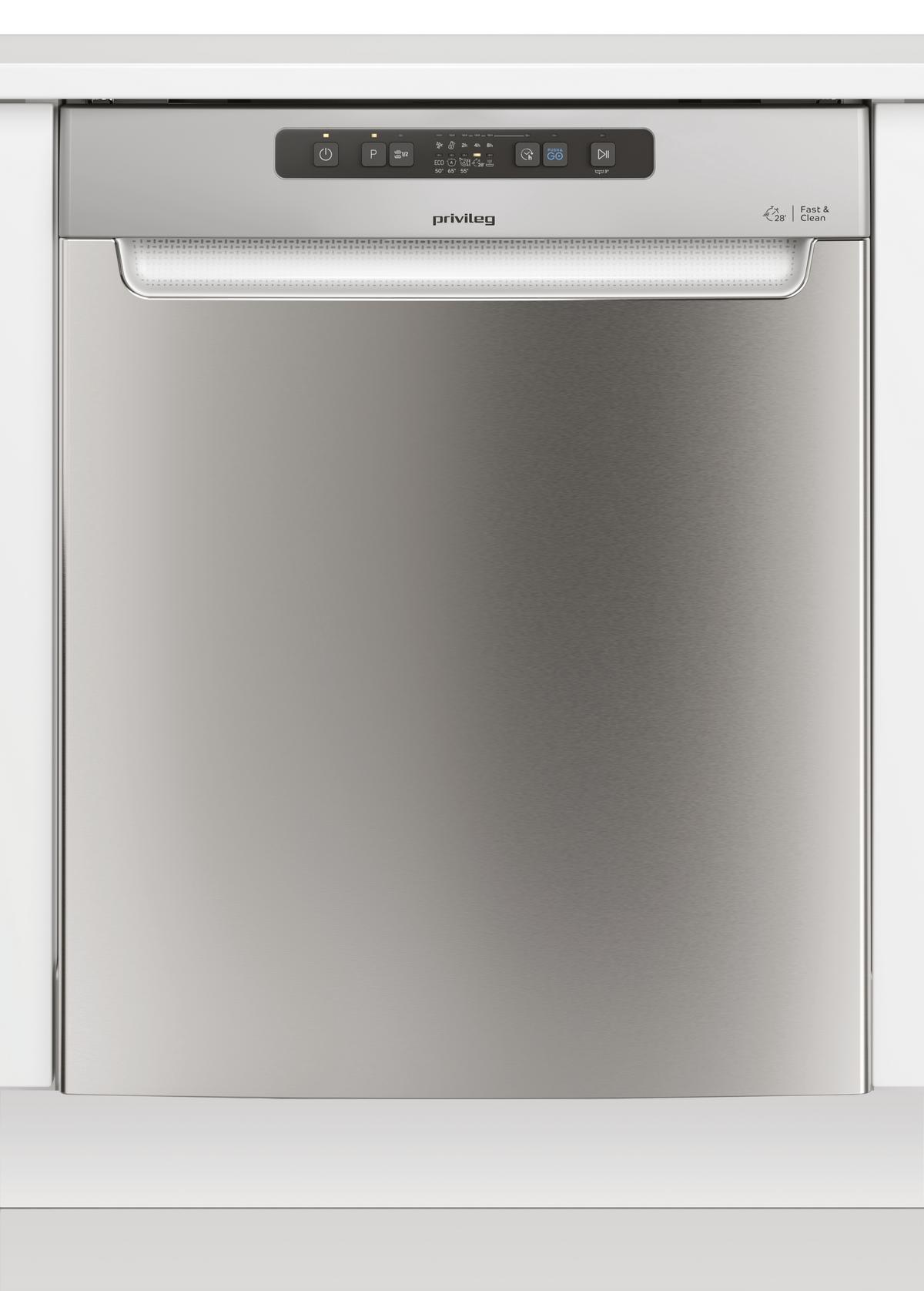 Einbau-geschirrspüler Ruc 2c24 A X B: 59 Cm Teilintegriert - Edelstahlfarben, Basics, Kunststoff/Metall (59/82/59,8cm) - Privileg