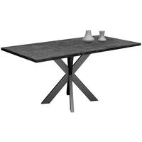 Esstisch Alex Graphitfarben, Schwarz - Schwarz/Graphitfarben, MODERN, Holzwerkstoff/Metall (140/90/78cm) - Livetastic