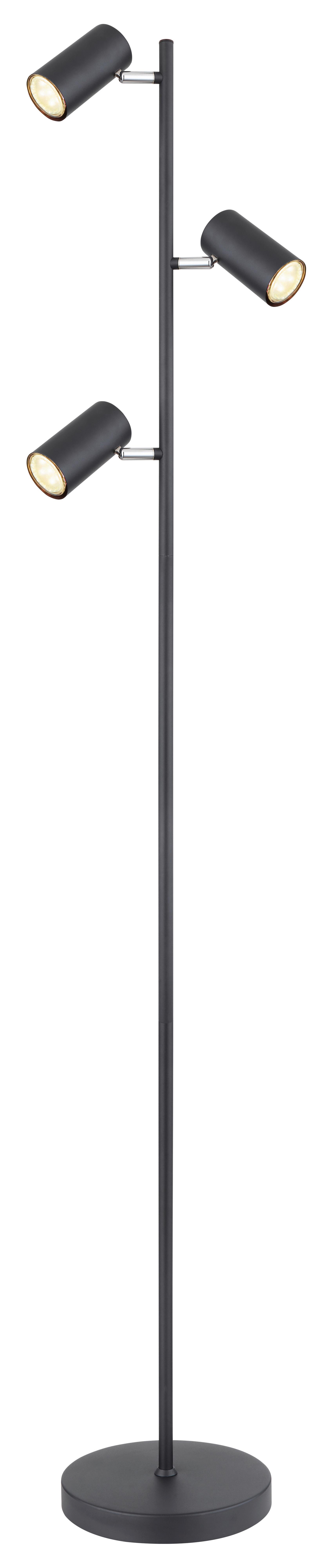 Stojacia Lampa Witmo, V: 154cm, Čierna - čierna, Moderný, kov (23/154cm) - Modern Living