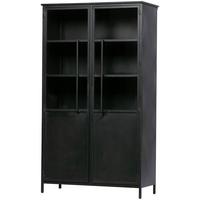 Vitrine Exhibit Schwarz B: 99 Cm - Schwarz, Design, Glas/Metall (99/170/44cm) - Livetastic