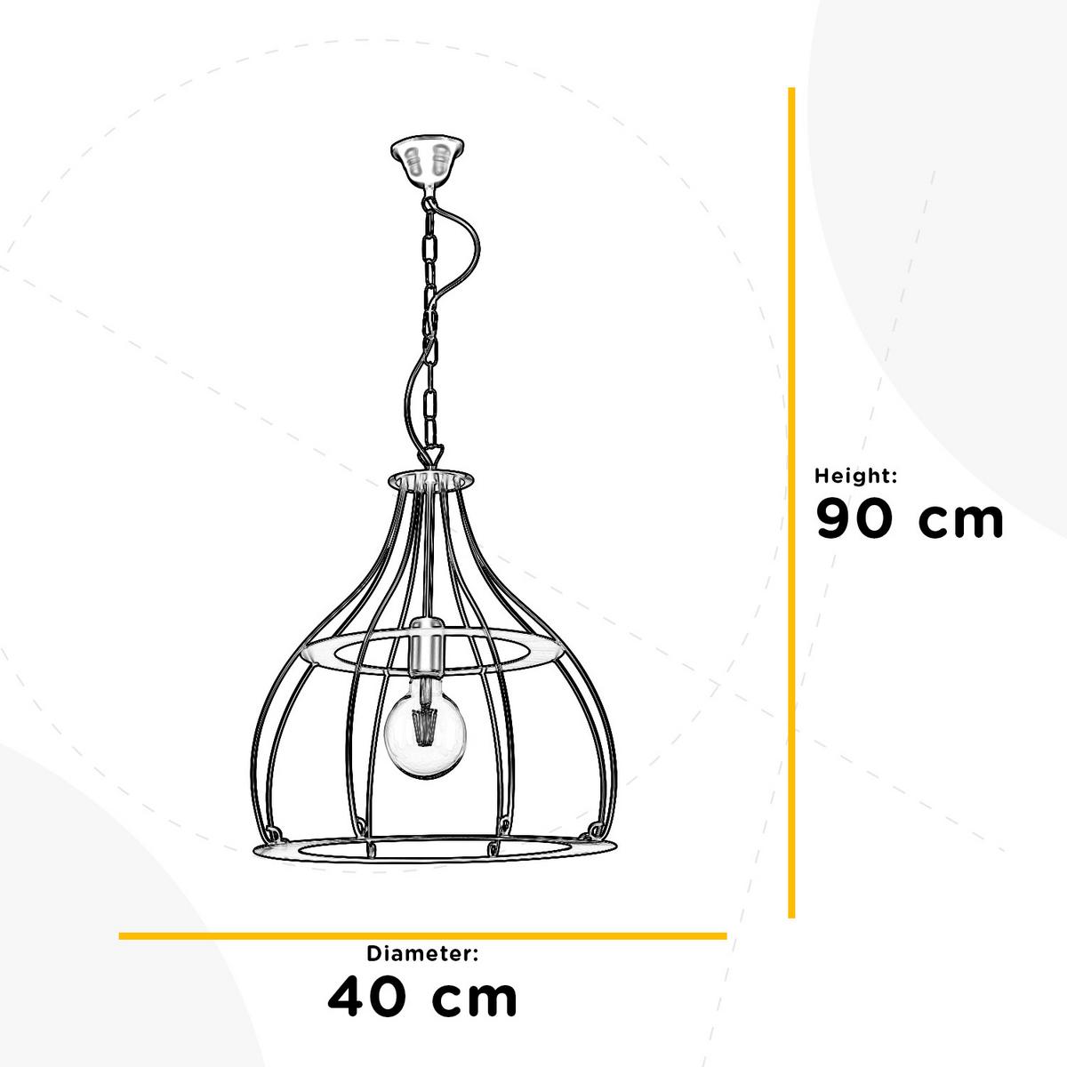 Hängeleuchte 4913/Sn - Schwarz, KONVENTIONELL, Metall (40/90cm)