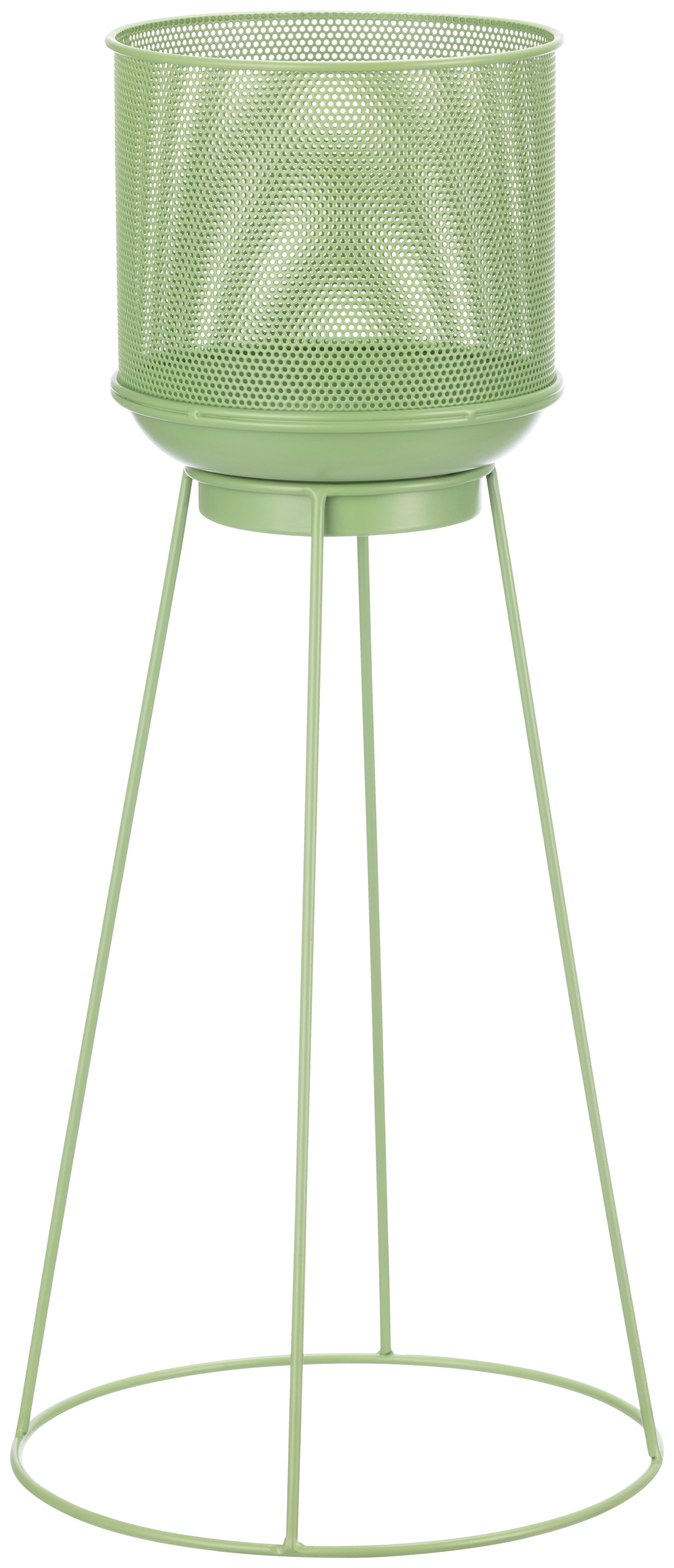 Blumensäule Medina - Grün, KONVENTIONELL, Metall (24.5/54cm) - Luca Bessoni