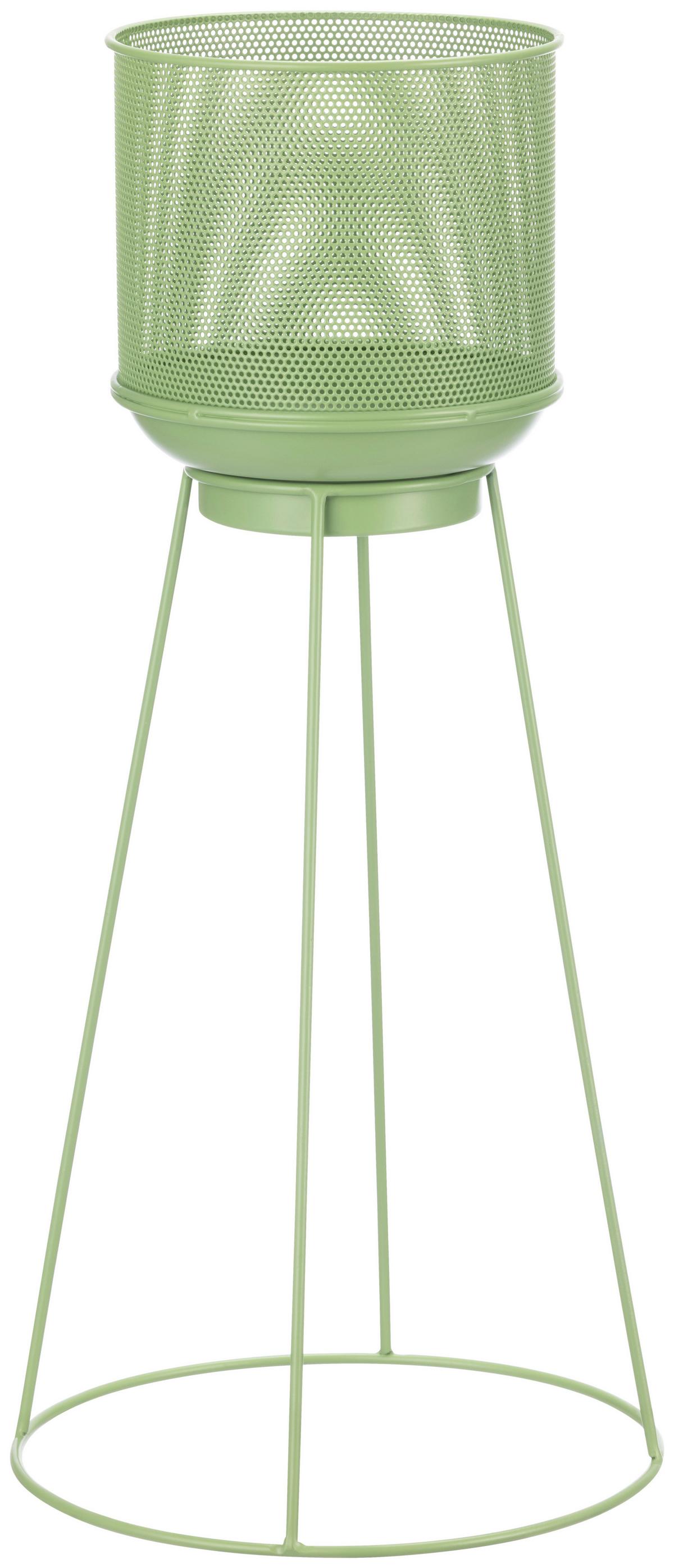 Blumensäule Medina - Grün, KONVENTIONELL, Metall (24.5/54cm) - Luca Bessoni