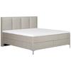 Boxspringbett Graz 140x200 cm Beige inkl. Topper - Beige/Alufarben, MODERN, Textil (140/200cm) - MID.YOU
