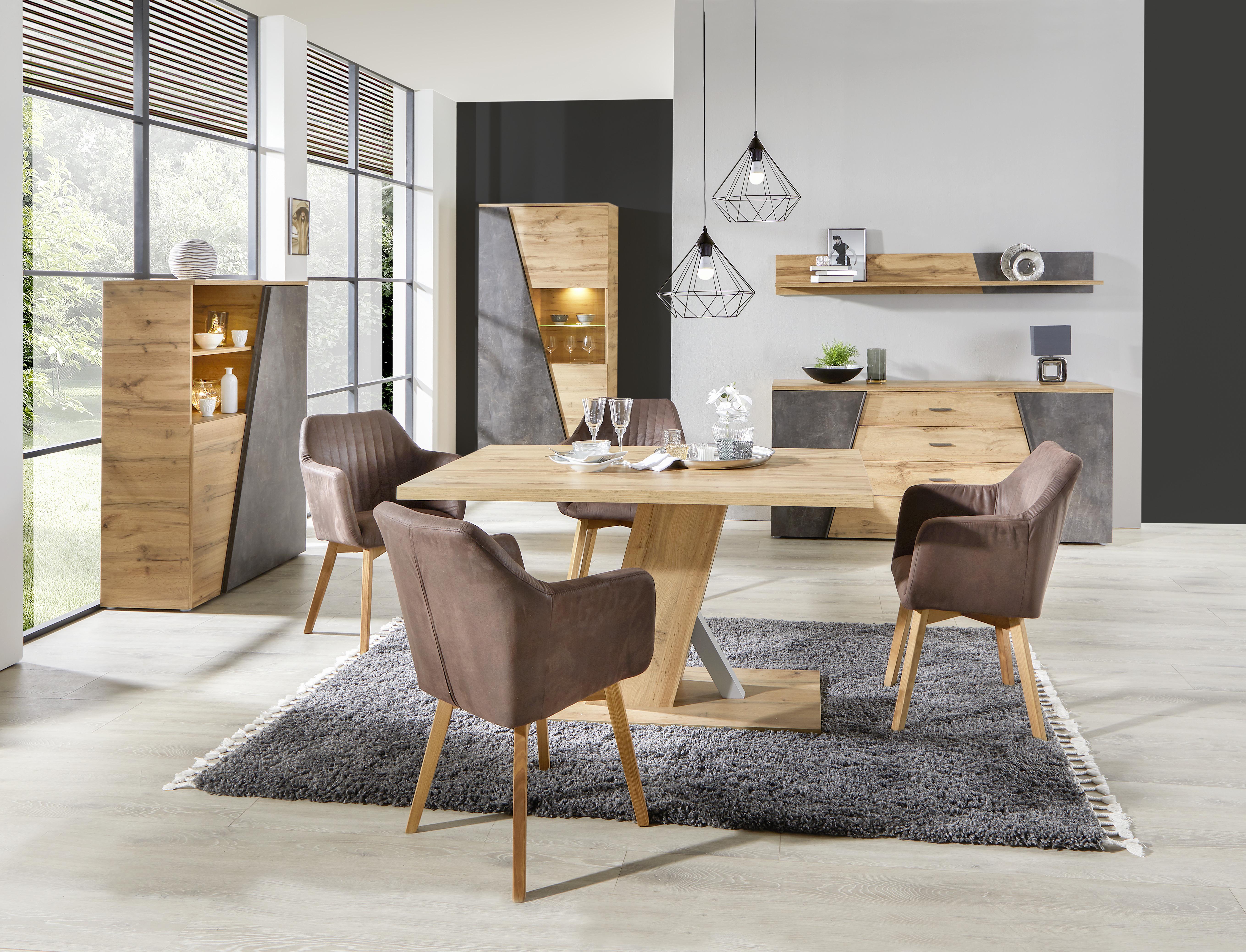 Moderne Möbel Wohnzimmer in Braun und eichefarben