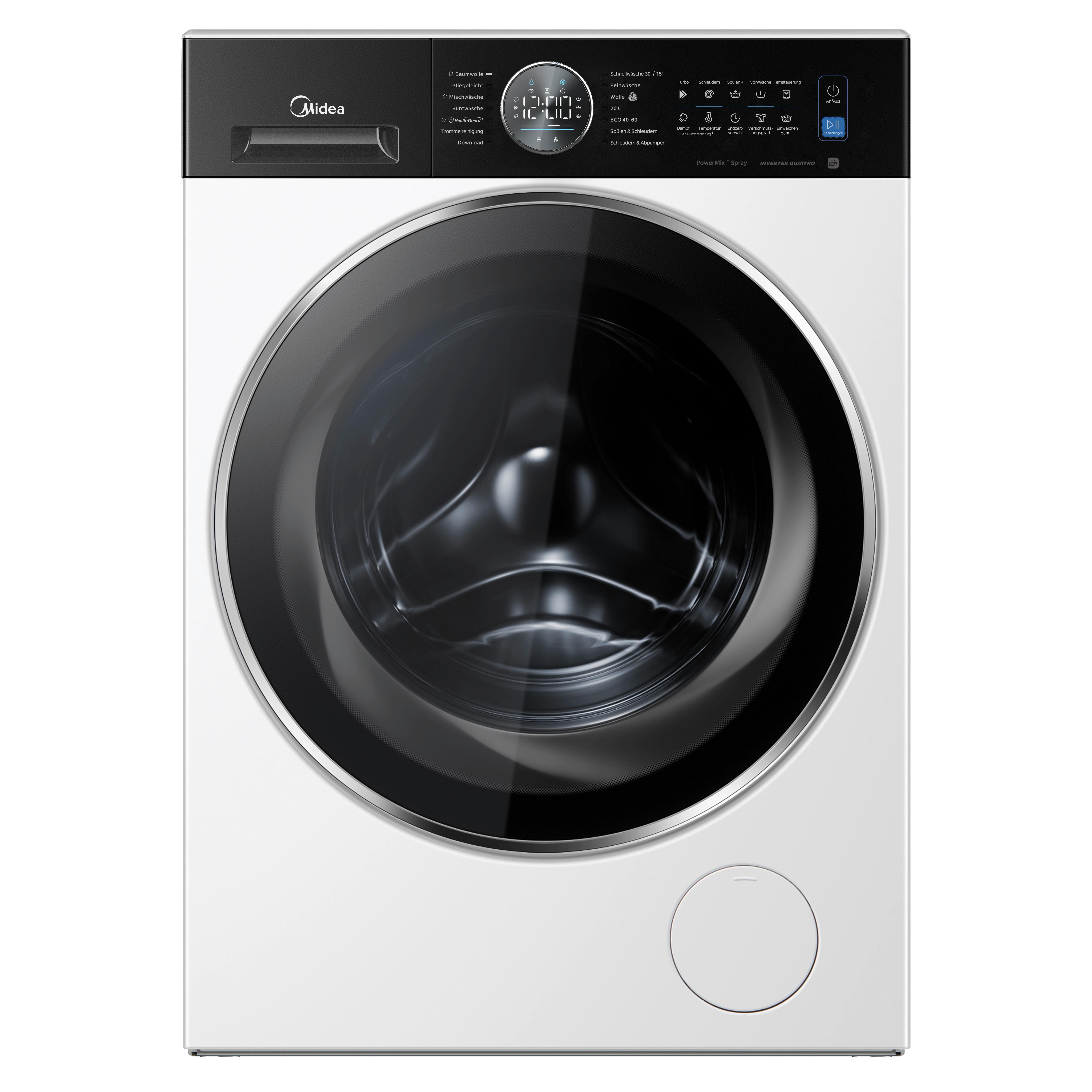 Waschmaschine MF210W100WB-14A3 EEKL: A, Füllmenge ca. 10 kg - Schwarz/Weiß, Basics, Kunststoff/Metall (59,5/85/58cm) - Midea