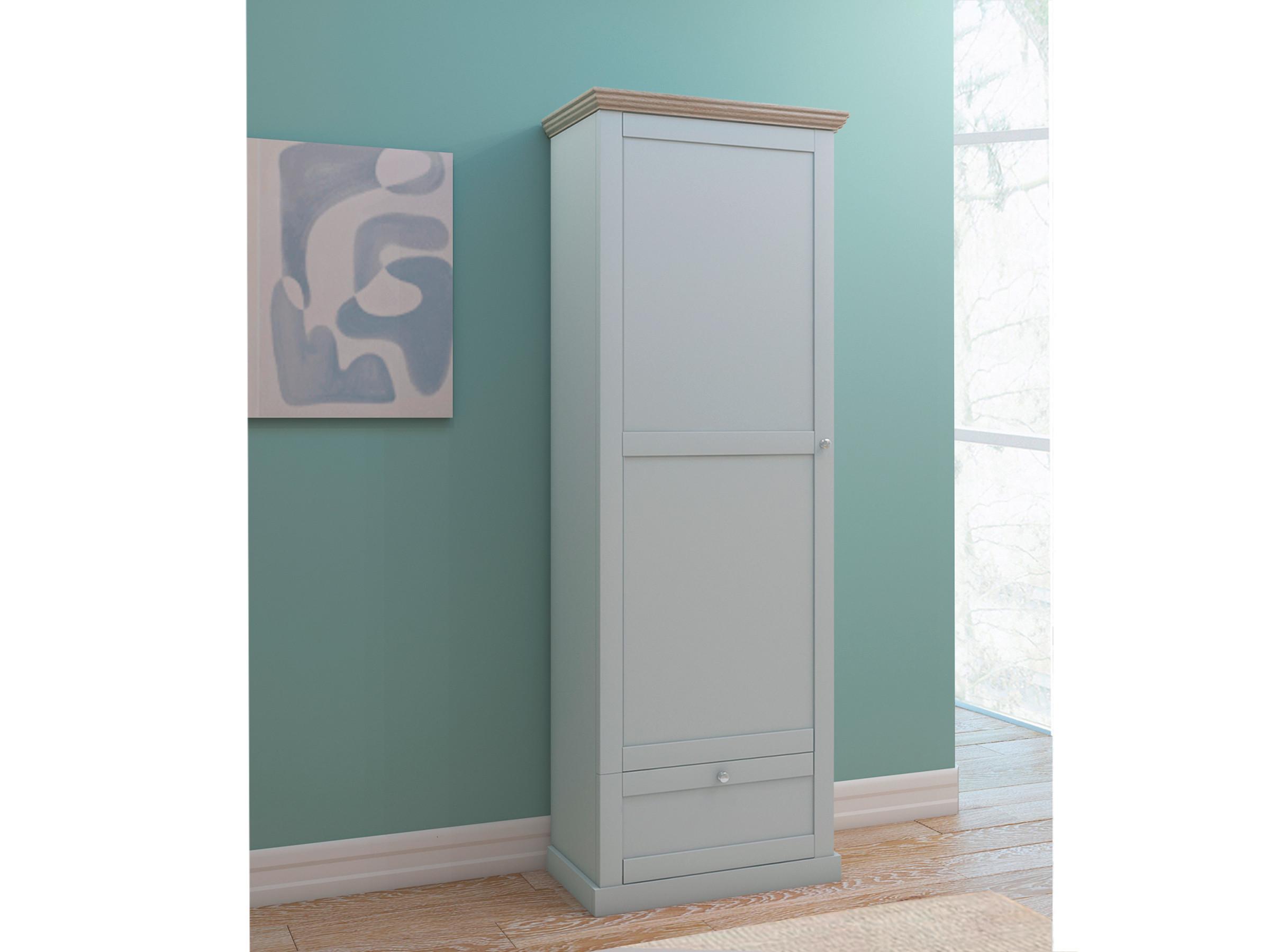 Garderobenschrank Binz Eichefarben B: 60 cm - Eichefarben/Grau, Design, Holzwerkstoff (60/180/35cm) - MID.YOU
